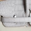 Hermes Bag Image Birkin Touch 25CM Matte Crocodile / Togo Leather 80 Pearl grey Silver Hardware