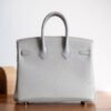 Hermes Bag Image Birkin Touch 25CM Matte Crocodile / Togo Leather 80 Pearl grey Silver Hardware