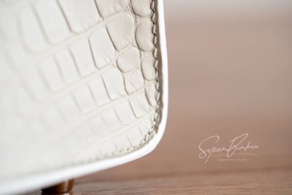 Hong Kong Hermes Birkin 20CM White House Matte Crocodile Silver Hardware Full Handmade