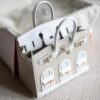 Hong Kong Hermes Birkin 20CM White House Matte Crocodile Silver Hardware Full Handmade