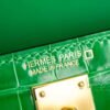 Hong Kong Hermes 1L Cactus Mini Kelly ll Shiny Alligator Crocodile Leather 19CM Gold Hardware
