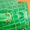 Hong Kong Hermes 1L Cactus Mini Kelly ll Shiny Alligator Crocodile Leather 19CM Gold Hardware