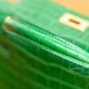 Hong Kong Hermes 1L Cactus Mini Kelly ll Shiny Alligator Crocodile Leather 19CM Gold Hardware