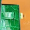 Hong Kong Hermes 1L Cactus Mini Kelly ll Shiny Alligator Crocodile Leather 19CM Gold Hardware