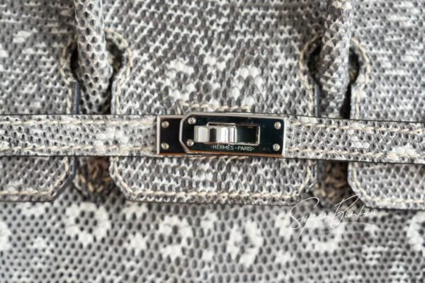 Amsterdam Netherlands Hermes Birkin 25CM 01 Lizard Leather Silver Hardware Full Handmade