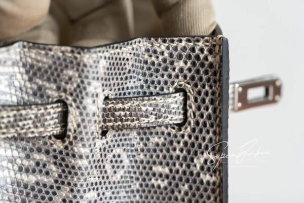 Amsterdam Netherlands Hermes Birkin 25CM 01 Lizard Leather Silver Hardware Full Handmade