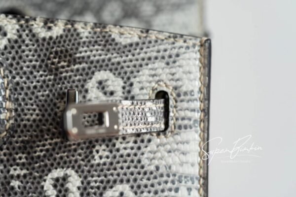 Amsterdam Netherlands Hermes Birkin 25CM 01 Lizard Leather Silver Hardware Full Handmade