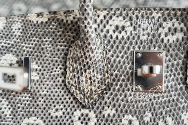 Amsterdam Netherlands Hermes Birkin 25CM 01 Lizard Leather Silver Hardware Full Handmade