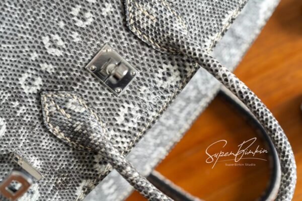 Amsterdam Netherlands Hermes Birkin 25CM 01 Lizard Leather Silver Hardware Full Handmade