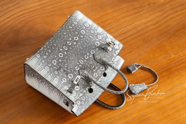 Amsterdam Netherlands Hermes Birkin 25CM 01 Lizard Leather Silver Hardware Full Handmade