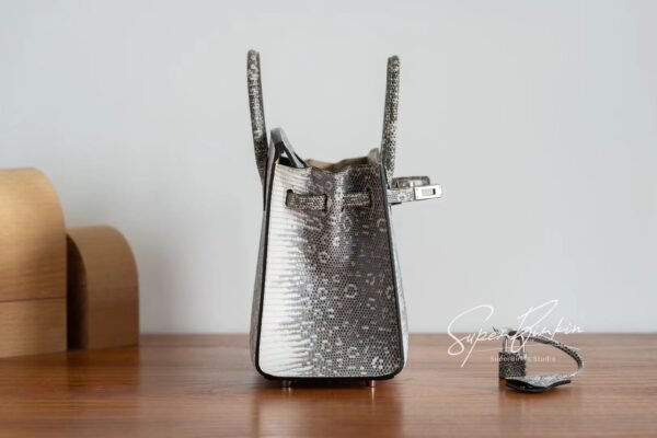 Amsterdam Netherlands Hermes Birkin 25CM 01 Lizard Leather Silver Hardware Full Handmade