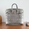 Amsterdam Netherlands Hermes Birkin 25CM 01 Lizard Leather Silver Hardware Full Handmade