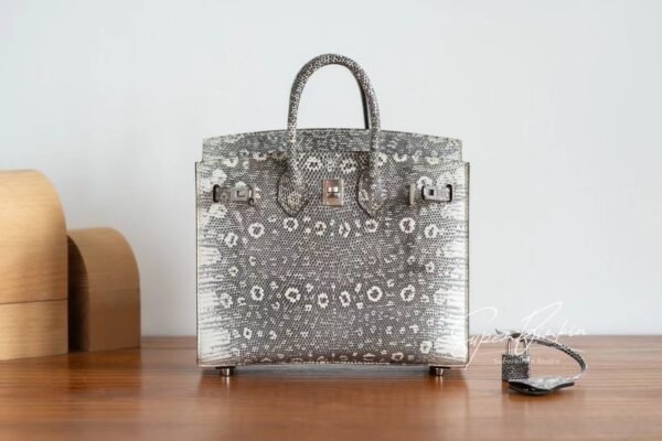Amsterdam Netherlands Hermes Birkin 25CM 01 Lizard Leather Silver Hardware Full Handmade