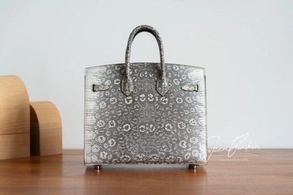 Amsterdam Netherlands Hermes Birkin 25CM 01 Lizard Leather Silver Hardware Full Handmade