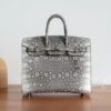 Amsterdam Netherlands Hermes Birkin 25CM 01 Lizard Leather Silver Hardware Full Handmade