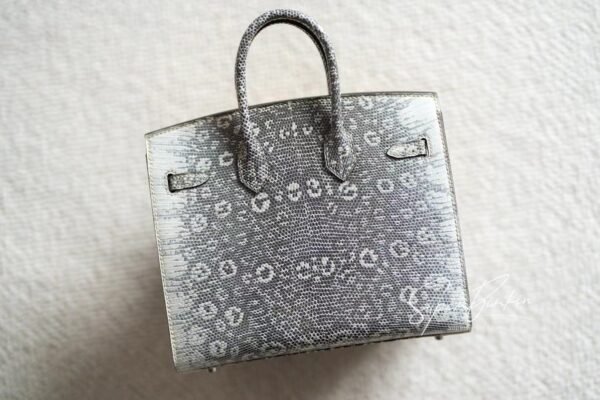 Amsterdam Netherlands Hermes Birkin 25CM 01 Lizard Leather Silver Hardware Full Handmade