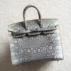 Amsterdam Netherlands Hermes Birkin 25CM 01 Lizard Leather Silver Hardware Full Handmade