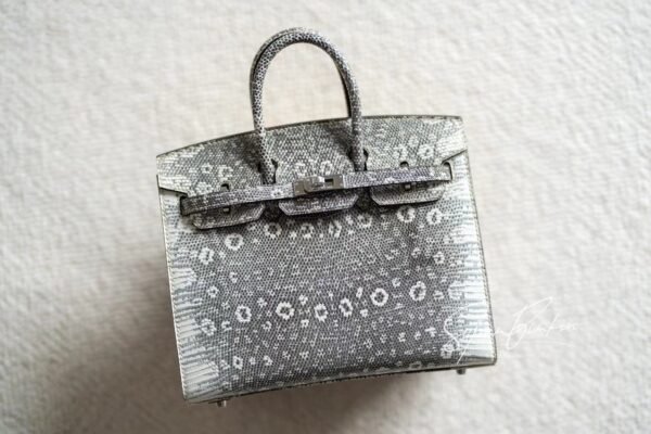 Amsterdam Netherlands Hermes Birkin 25CM 01 Lizard Leather Silver Hardware Full Handmade