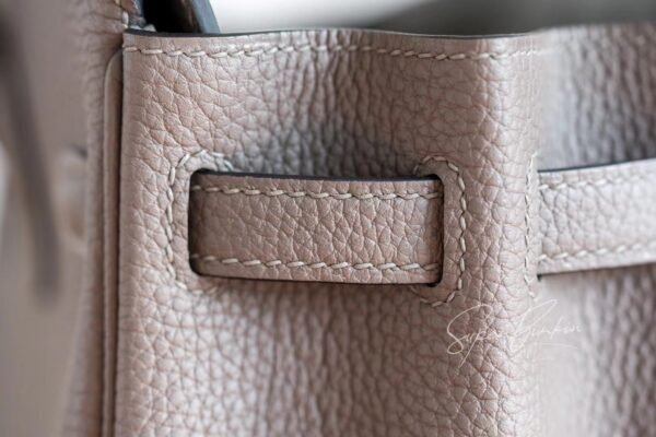 Women's Tote Bag Birkin 25CM Togo Leather 8F Etain Gold Hardware