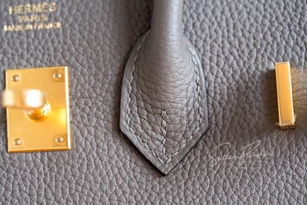 Women's Tote Bag Birkin 25CM Togo Leather 8F Etain Gold Hardware