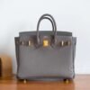 Women's Tote Bag Birkin 25CM Togo Leather 8F Etain Gold Hardware