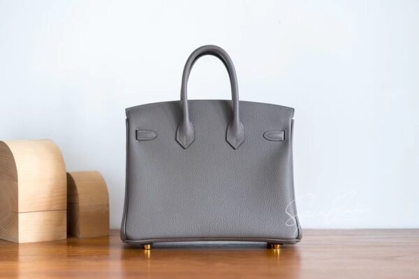 Women's Tote Bag Birkin 25CM Togo Leather 8F Etain Gold Hardware