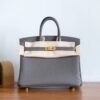 Women's Tote Bag Birkin 25CM Togo Leather 8F Etain Gold Hardware