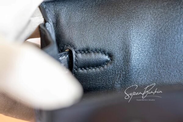 Sydney Australia Hermes Birkin 25CM Black Box Leather HandBag Silver Hardware Handmade