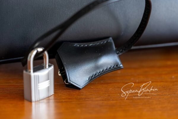 Sydney Australia Hermes Birkin 25CM Black Box Leather HandBag Silver Hardware Handmade